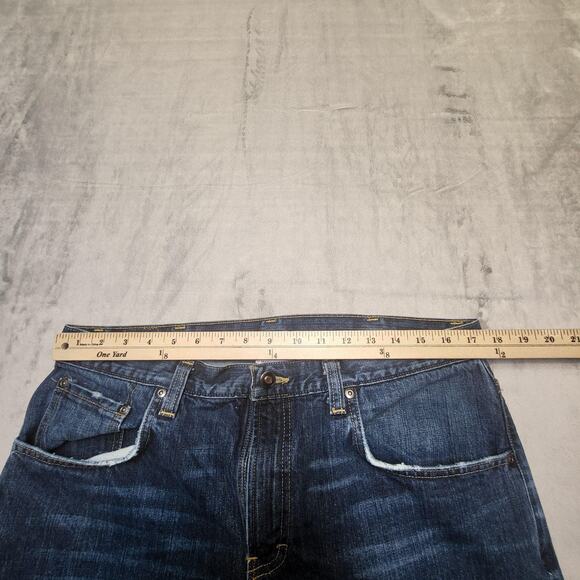 All American Clothing Jeans Mens 35x32 Made USA AAREV 3913 Denim Relaxed Fit - Picture 6 of 8